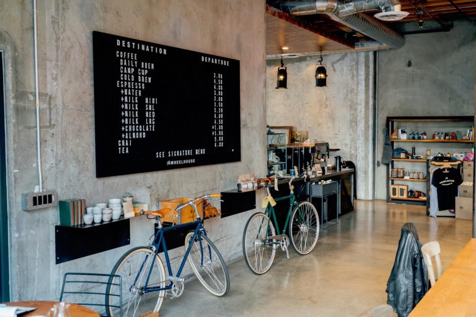 Our counter and chalkboard menu